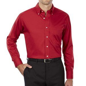 Men's long sleeve button twill shirt